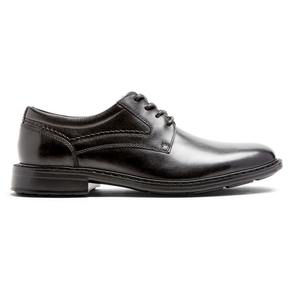 Rockport Men's Parsons Plain Toe Oxfords - Black - USA (8490MCXAJ)